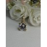 925 Sterling Silver Gold Plated CZ Pendant Length 0.80 Inch