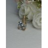 925 Sterling Silver Gold Plated CZ Pendant Length 0.80 Inch