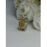 925 Sterling Silver Gold Plated CZ Pendant Length 0.80 Inch