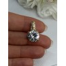 925 Sterling Silver Gold Plated CZ Pendant Length 0.80 Inch