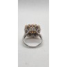 925 Sterling Silver CZ Orange Ring Size 8