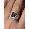 925 Sterling Silver Spinel Men's Ring Size 8