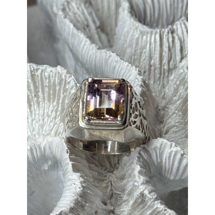 925 Sterling Silver Spinel Men's Ring Size 8
