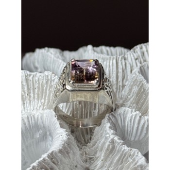 925 Sterling Silver Spinel Men's Ring Size 8