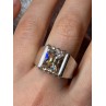 MEN'S 925 STERLING SILVER YELLOW SPINEL RING SIZE 8.5