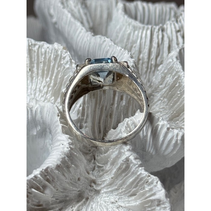 925 Sterling Silver Spinel Men's Ring Size 8.5