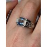 925 Sterling Silver Spinel Men's Ring Size 8.5