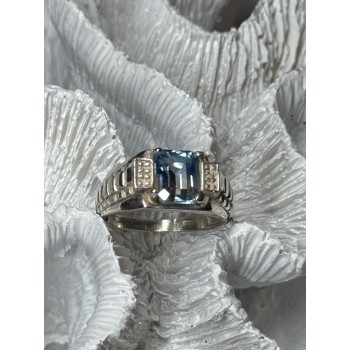 925 Sterling Silver Spinel Men's Ring Size 8.5