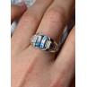 925 Sterling Silver Spinel Men's Ring Size 8.5