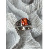 925 STERLING SILVER ORANGE CITRINE MEN'S RING SIZE 9