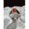 925 STERLING SILVER ORANGE CITRINE MEN'S RING SIZE 9