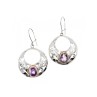Vintage 925 Sterling Silver Amethyst Earrings