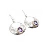 Vintage 925 Sterling Silver Amethyst Earrings