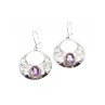 Vintage 925 Sterling Silver Amethyst Earrings
