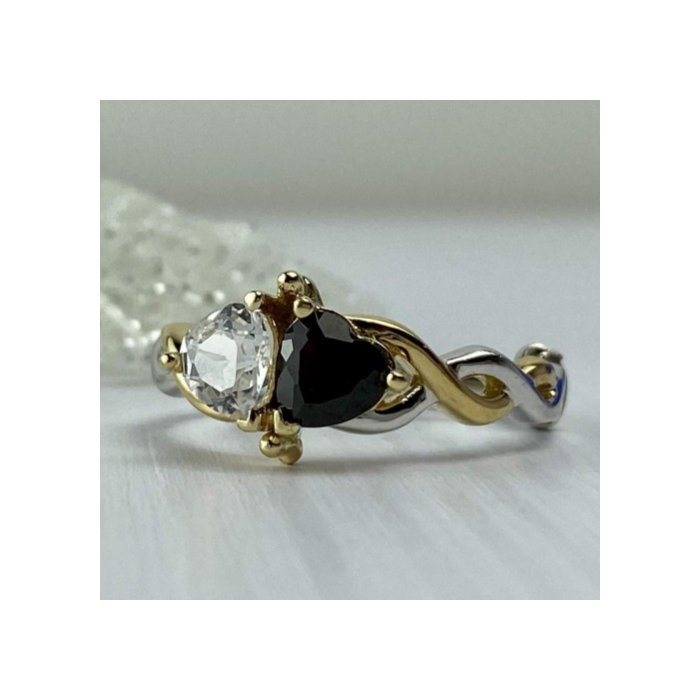 925 Sterling Silver Gold Plated Almandine & Spinel 
