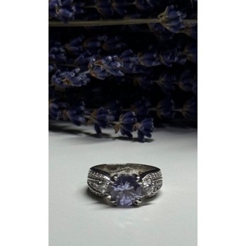 925 Sterling Silver CZ Ring Size 6