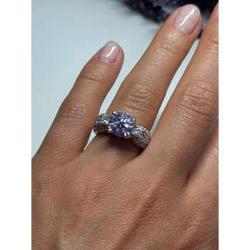 925 Sterling Silver CZ Ring Size 6