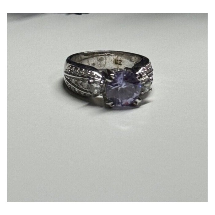 925 Sterling Silver CZ Ring Size 6