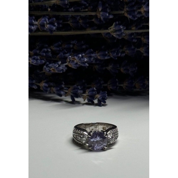 925 Sterling Silver CZ Ring Size 6