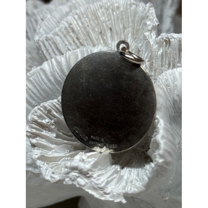 925 Sterling Silver Empire State Building Enamel Pendant Lenth 1.4 Inch