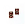 925 Sterling Silver Almandine & Black Spinel Earrings