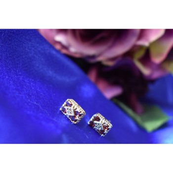 925 Sterling Silver Almandine & Black Spinel Earrings