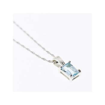 925 STERLING SILVER TOPAZ CHAIN WITH PENDANT