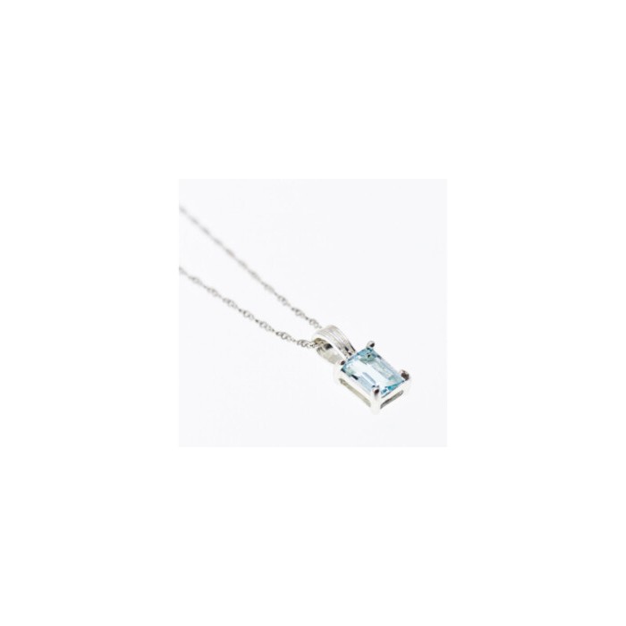 925 STERLING SILVER TOPAZ CHAIN WITH PENDANT