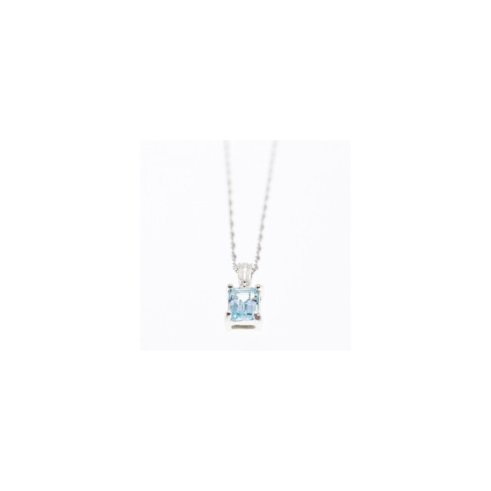 925 STERLING SILVER TOPAZ CHAIN WITH PENDANT