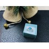 925 Sterling Silver Blue Topaz Ring Size 8