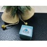 925 Sterling Silver Blue Topaz Ring Size 8