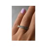 925 Sterling Silver Black Spinel Ring Size 6.5