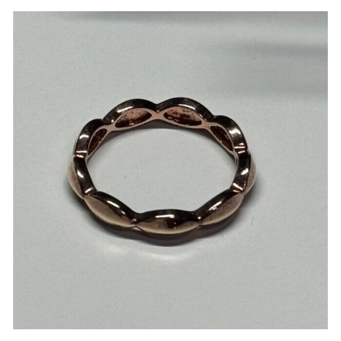 925 Sterling Silver Gold Plated Ring Size 6