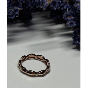 925 Sterling Silver Gold Plated Ring Size 6