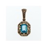 925 Sterling Silver Blue Topaz Pendant