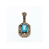 925 Sterling Silver Blue Topaz Pendant