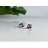 10K YELLOW GOLD TANZANITE HEARTS EARRINGS