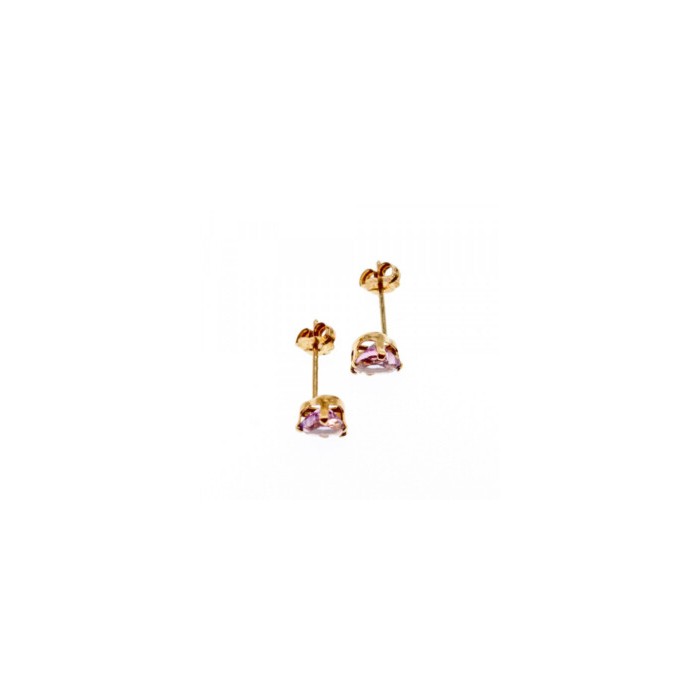10K YELLOW GOLD TANZANITE HEARTS EARRINGS