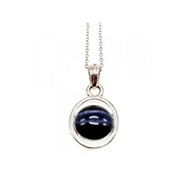925 Sterling Silver Black Onyx Chain with Pendant