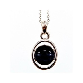 925 Sterling Silver Black Onyx Chain with Pendant