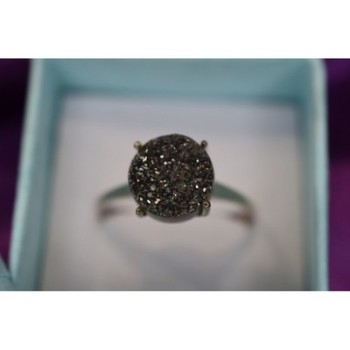 925 Sterling Silver Pyrite Ring Size 7.5