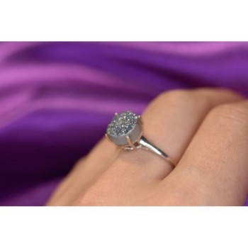 925 Sterling Silver Pyrite Ring Size 7.5