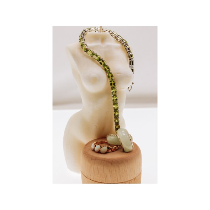 925 Sterling Silver Nephrite Stud Earrings