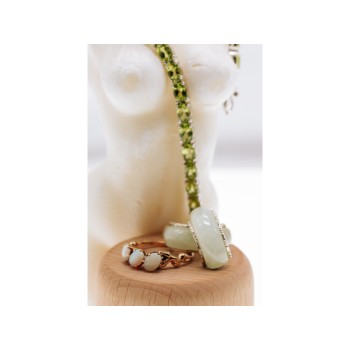 925 Sterling Silver Nephrite Stud Earrings