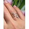 925 Sterling Silver White Spinel Ring Size 6