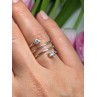 925 Sterling Silver White Spinel Ring Size 6