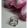 925 Sterling Silver White Spinel Ring Size 6