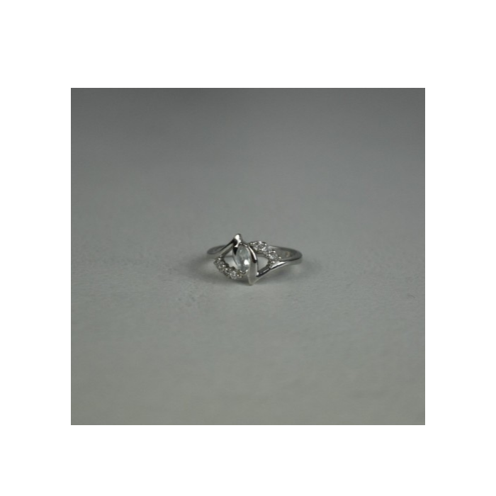 925 Sterling Silver Colorless Tourmaline (achroite) Ring Size 6.5