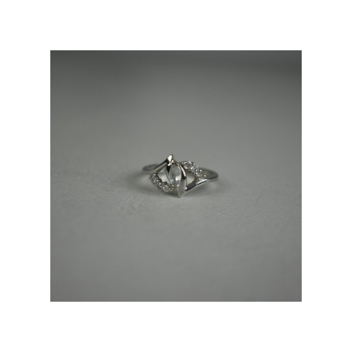 925 Sterling Silver Colorless Tourmaline (achroite) Ring Size 6.5