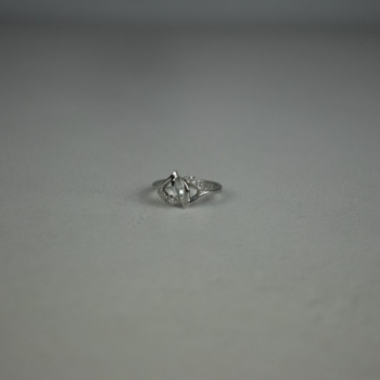 925 Sterling Silver Colorless Tourmaline (achroite) Ring Size 6.5